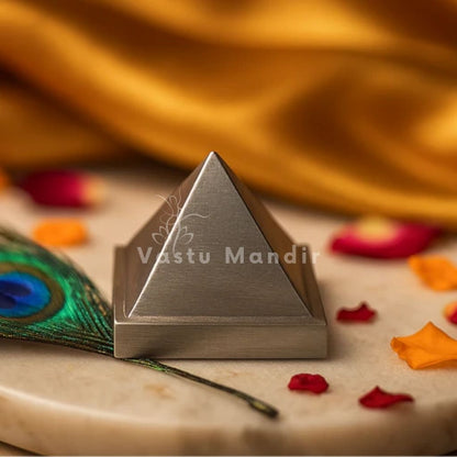 Solid Aluminium Pyramid Vastu Remedy for Health, Wealth and Positive Energy Balance for Home Entrance, Main Door and Kitchen Placement | 7.6 cm |  270  gm