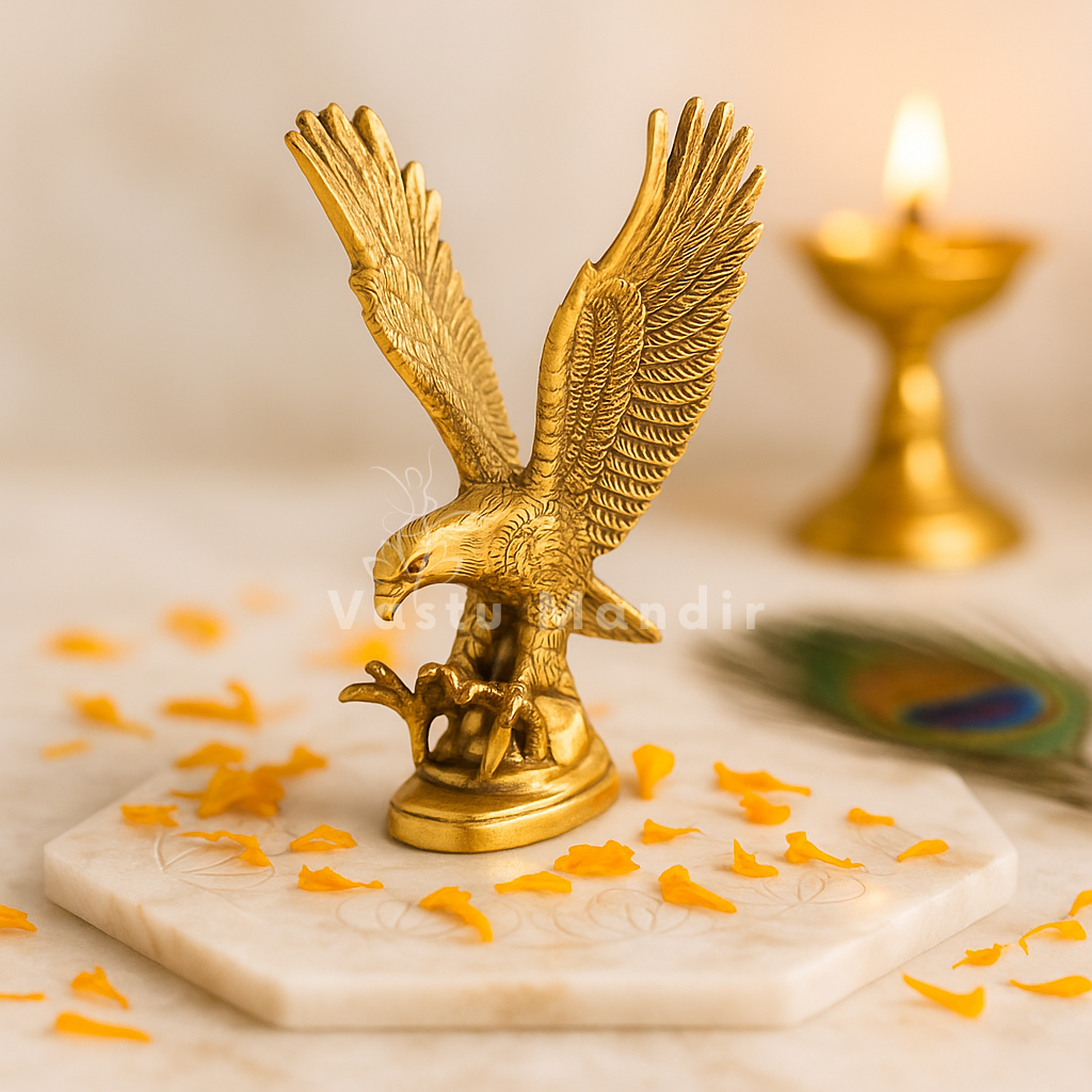 Eagle 100% Pure Brass Statue Idol Decorative Showpiece for Home, Office and Gifting by Vastu Mandir