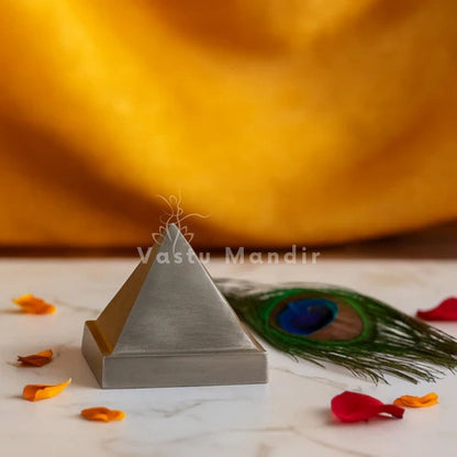 Solid Aluminium Pyramid Vastu Remedy for Health, Wealth and Positive Energy Balance for Home Entrance, Main Door and Kitchen Placement | 7.6 cm |  270  gm
