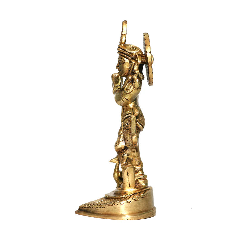 vastu mandir krishna ji, vastu brass idol, brass items, premium krishna ji statue in brass metal idol for vastu, home decor, table showpiece