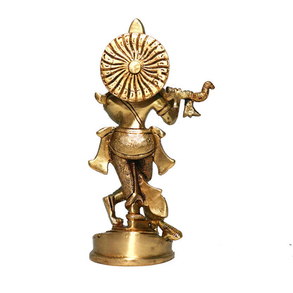 vastu mandir krishna ji, vastu brass idol, brass items, premium krishna ji statue in brass metal idol for vastu, home decor, table showpiece