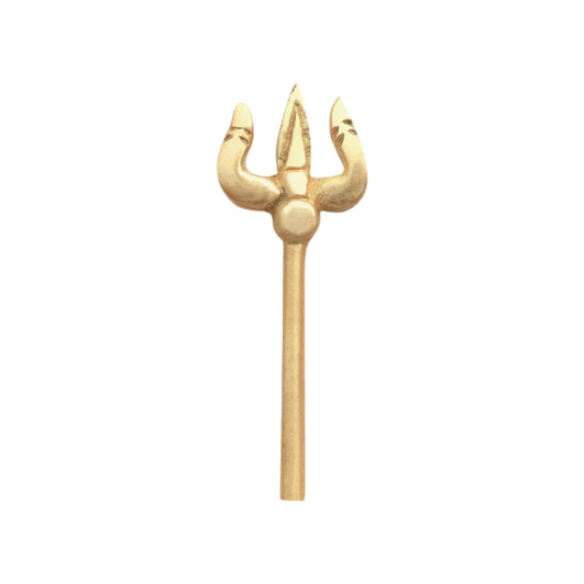 vastu mandir trishul, brass premium trishul, vastu brass idol, brass items, brass trishul for vastu, home decor, table showpiece 