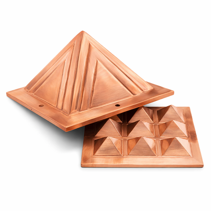 2-Layer Copper Vastu Pyramid on a white background