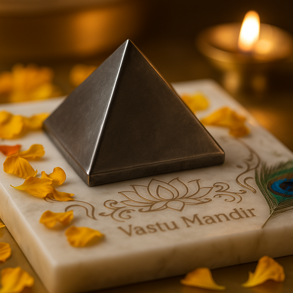 Premium Hollow Iron Pyramid – Vastu Corrector for Energy Balance, Protection & Healing by Vastu Mandir