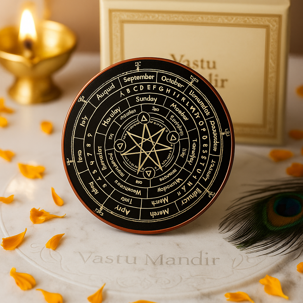 Premium 7 Star Dowsing Board (6" & 9") for Vastu Remedy & Chakra Healing — Acrylic Pendulum Chart with Seven-Pointed Star for Energy Detection & Spiritual Guidance Vastu Remedy By Vastu Mandir