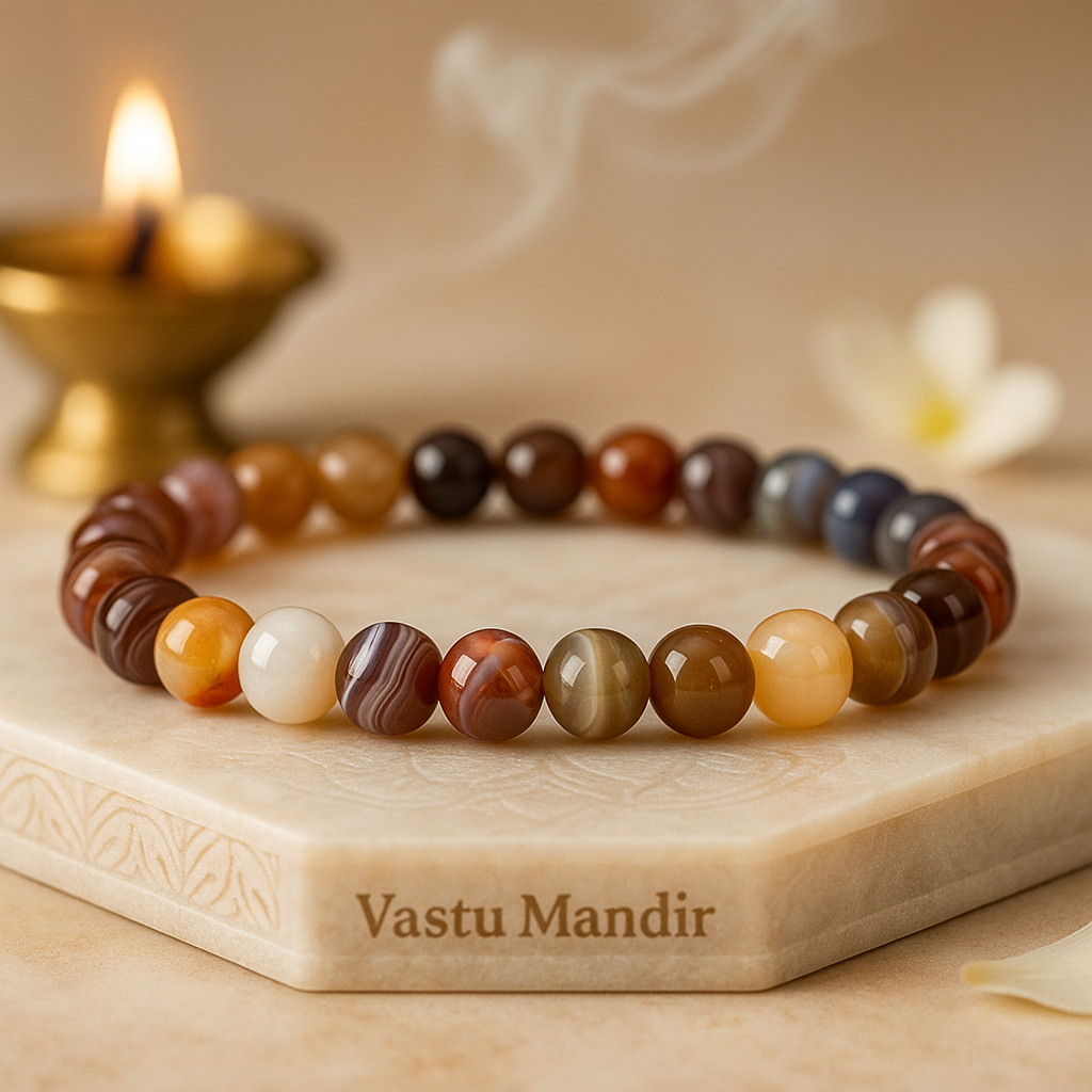 Botswana Agate Crystal Bracelet (8mm Beads) – Calm Focus & Emotional Stability