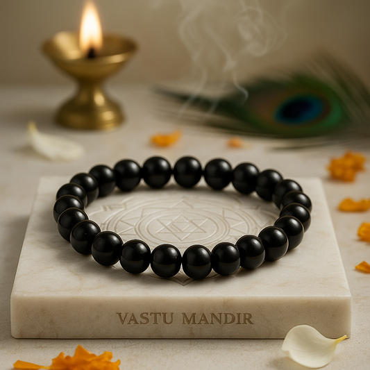 Premium Natural Black Obsidian 8mm Bead Bracelet for Protection & Willpower