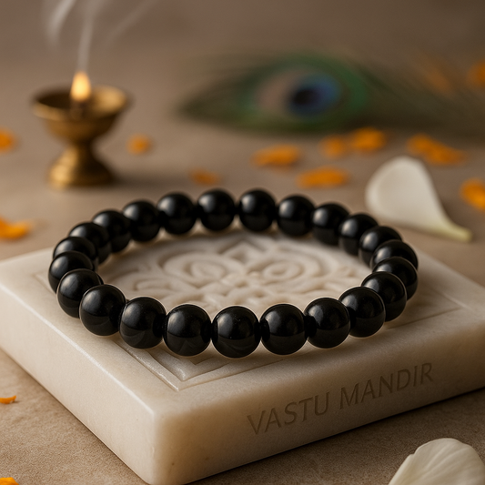 Premium Natural Hematite 8mm Bead Bracelet for Grounding & Focus