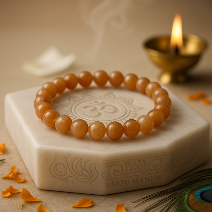 Premium Natural Sunstone 8mm Bead Bracelet for Confidence & Joy