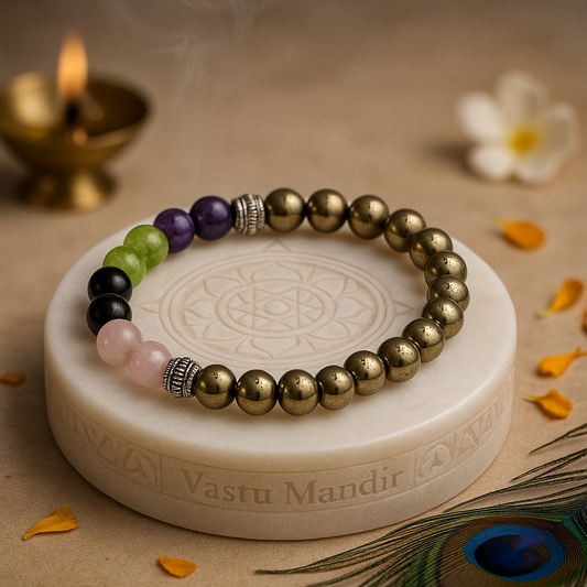 skin radiance crystal bracelet 8mm with rose quartz and amethyst

