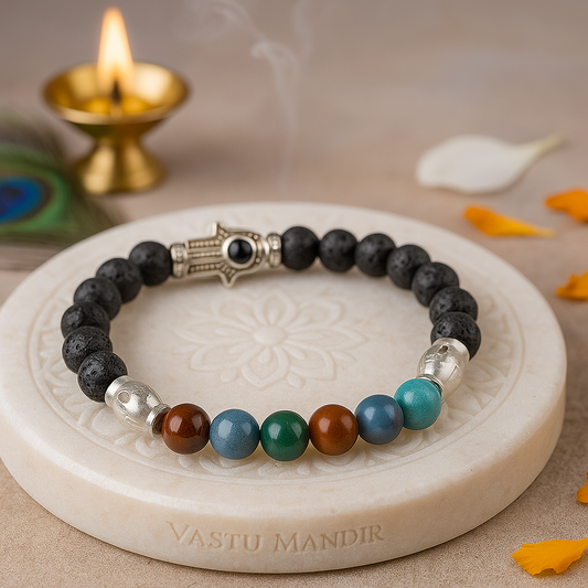 Premium Multi-Stone Healing Bracelet for Blood Pressure & Stress Relief