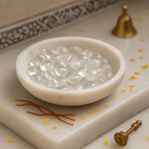 Clear Quartz Tumbled Stones – Natural Crystal for Vastu Remedy, Energy Amplification, Wealth Manifestation, Clarity & Vastu Remedy