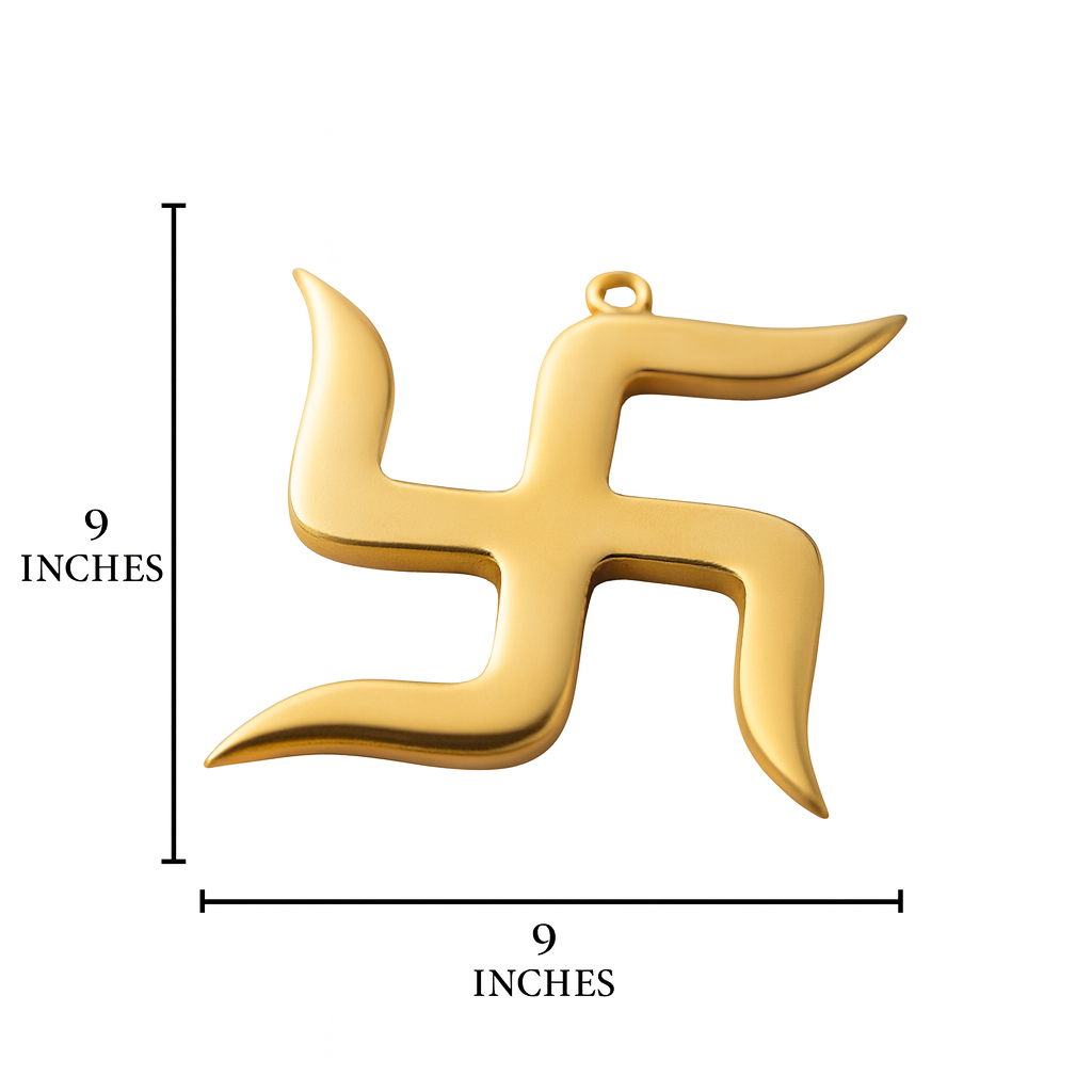 Brass Swastik – Vastu Remedy for Home Protection | Main Door Dosh Nivaran | 6 & 9 Inch