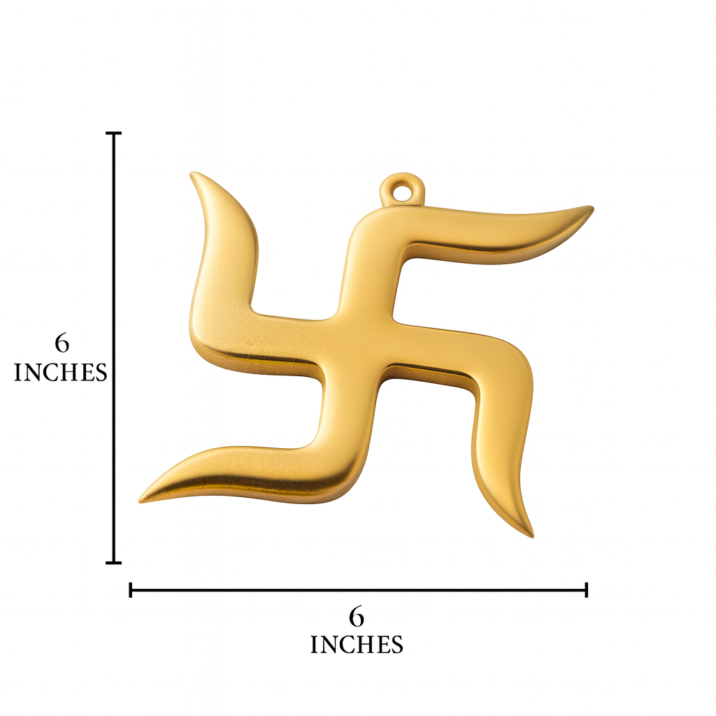 Brass Swastik – Vastu Remedy for Home Protection | Main Door Dosh Nivaran | 6 & 9 Inch