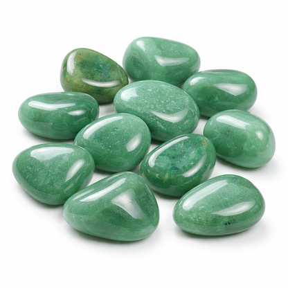 Natural Green Aventurine Tumbled Stones – Vastu Remedy for Money Luck & Heart Healing | Ideal for Wallets & Workspaces | 100g / 500g / 1kg