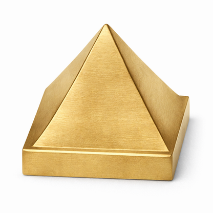 Solid Brass Pyramid Vastu Remedy for North West Direction Balance, Health, Wealth and Positive Energy Support for Entrance, Kitchen and Home Spaces | 7.6 cm | 850 g