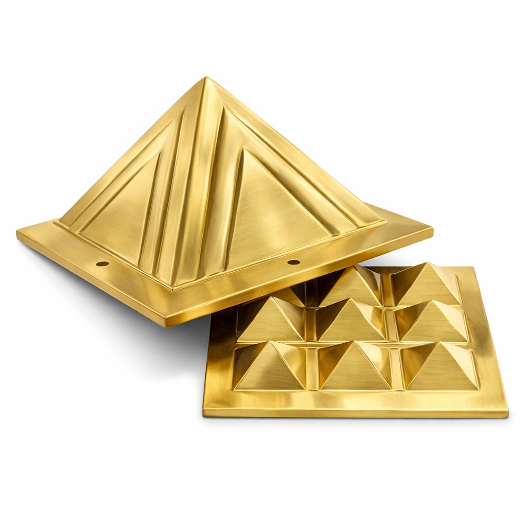 2-Layer Brass Vastu Pyramid – Vastu Remedy for North-West Prosperity  | Ideal for Entrance, Kitchen | 7.7 cm | 350 g