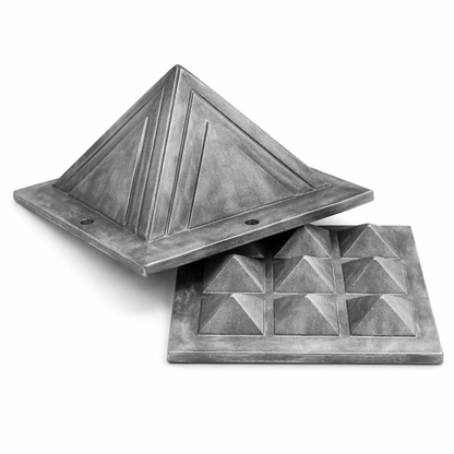 2-Layer Lead Vastu Pyramid – Vastu Remedy for South-West Stability & Wealth | Ideal for Entrance, Kitchen & Living Areas | 7.6 cm | 380 g