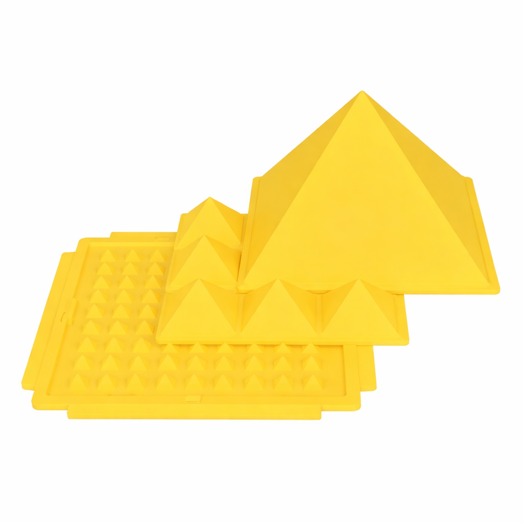 3-Layer Plastic Vastu Pyramid – Energy Balancing Vastu Remedy for Health & Wealth | Ideal for Entrance, Main Door & Kitchen | 13 x 13 cm | 50 g