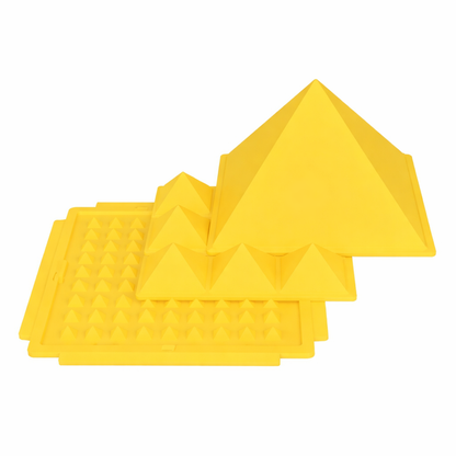 3-Layer Plastic Vastu Pyramid – Energy Balancing Vastu Remedy for Health & Wealth | Ideal for Entrance, Main Door & Kitchen | 13 x 13 cm | 50 g