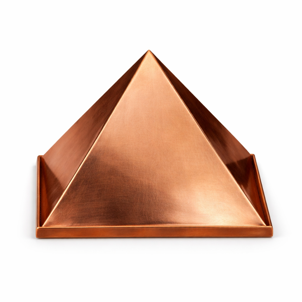 Hollow Copper Pyramid Vastu Remedy for Energy Correction, Space Purification and Healing Balance for Home, Office and Meditation Use | 7.6 cm | 160 g