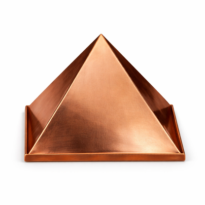 Hollow Copper Pyramid Vastu Remedy for Energy Correction, Space Purification and Healing Balance for Home, Office and Meditation Use | 7.6 cm | 160 g