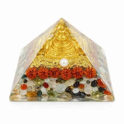 Navgrah Pyramid Vastu Remedy for Astro-Vastu Balance, Health, Wealth and Relationship Harmony for Home, Office and Zodiac Energy Support | 8 cm | 160 g