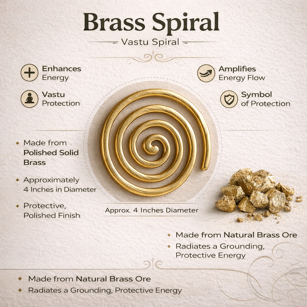 Brass Spiral Helix – Vastu Remedy for South Direction Defects | 4 & 6 Inch