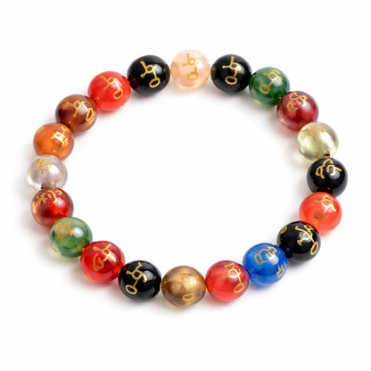 Om Mani Padme Crystal Bracelet – Vastu Remedy for Compassion & Universal Harmony | Premium Crystal Design
