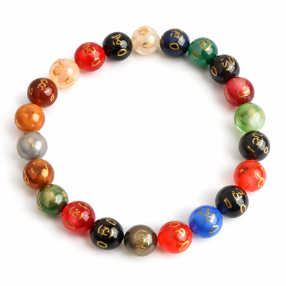 Om Mani Padme Crystal Bracelet – Vastu Remedy for Compassion & Universal Harmony | Premium Crystal Design