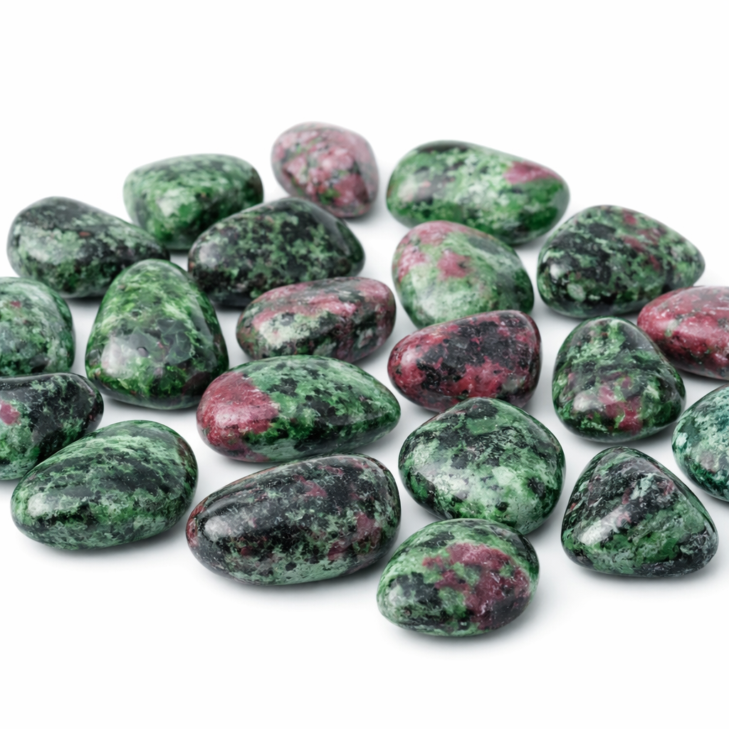 Ruby Zoisite Tumbled Stones – Vastu Remedy for Vitality & Heart-Mind Harmony | Ideal for Relationship Areas | 100g / 500g / 1kg