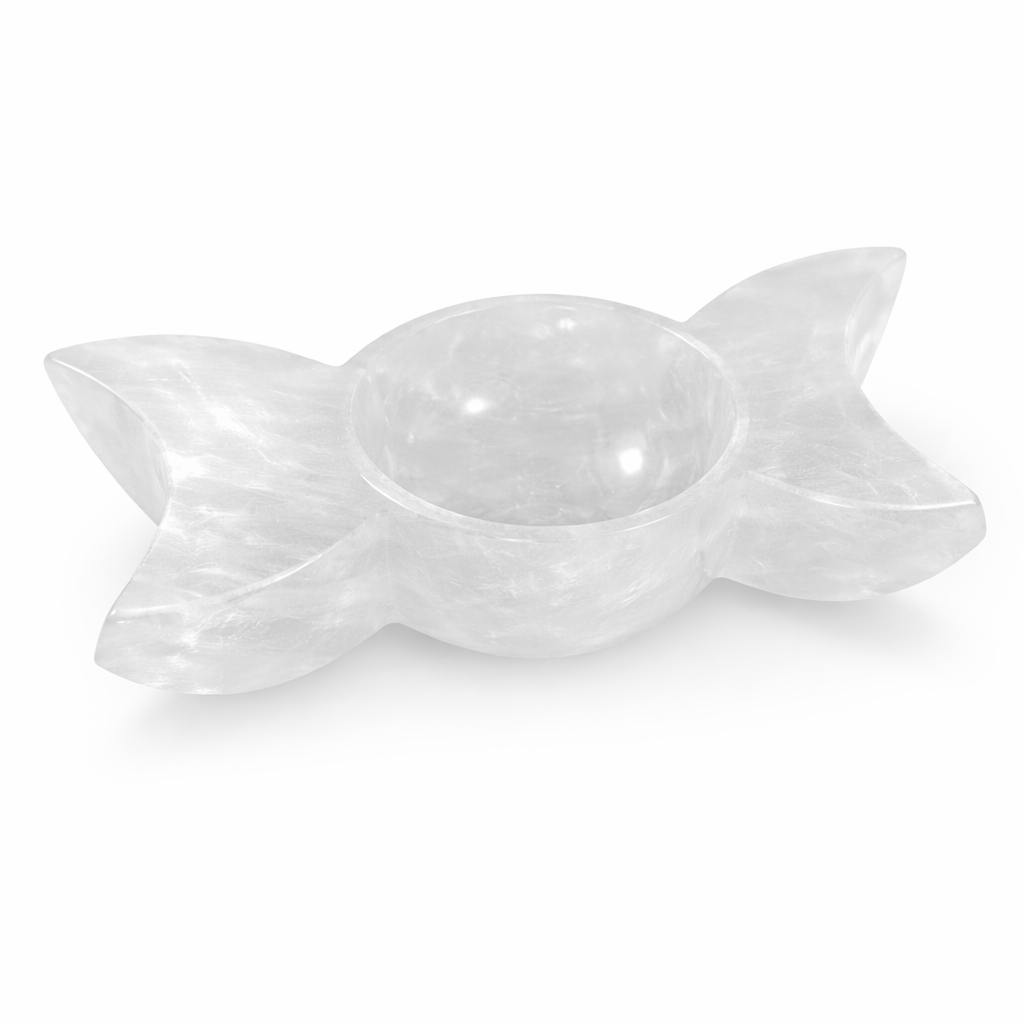 Triple Moon Selenite Charging Bowl – Vastu Remedy for Crystal Cleansing & Energy Charging | 15 cm