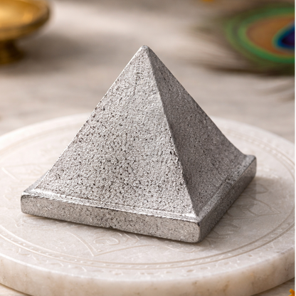 Solid Iron Metal Pyramid Vastu Remedy for West Direction and Brahmasthan Balance, Mental Focus, Career Success and Positive Energy Correction | 6.5 cm | 615 g