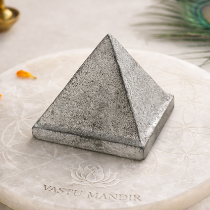 Solid Iron Metal Pyramid Vastu Remedy for West Direction and Brahmasthan Balance, Mental Focus, Career Success and Positive Energy Correction | 6.5 cm | 615 g