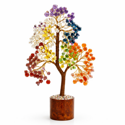 7 Chakra Crystal Tree – Vastu Remedy for Energy Alignment | Chakra Balance & Harmony | 600 Beads | 12 Inch
