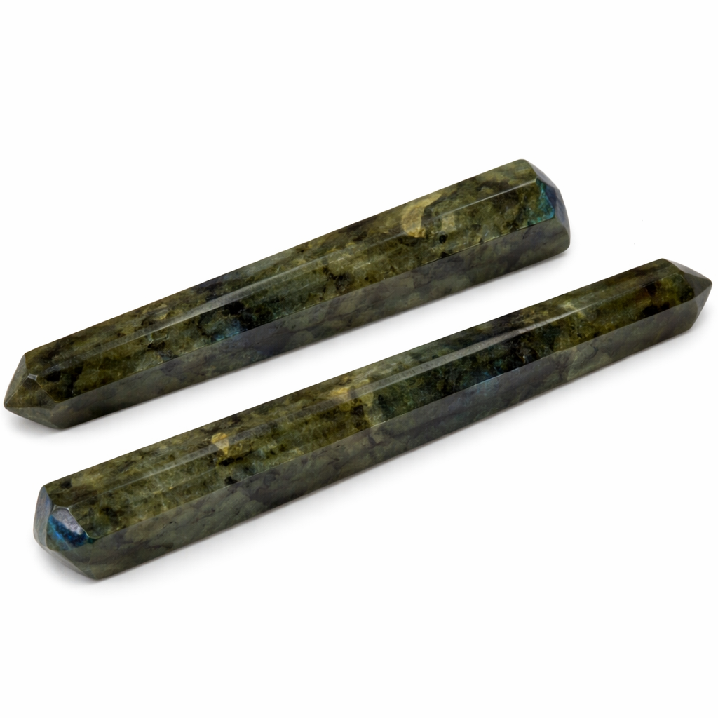 Labradorite Crystal Pencil – Vastu Remedy for Aura Protection | Manifestation Tool | 3-6 Inch