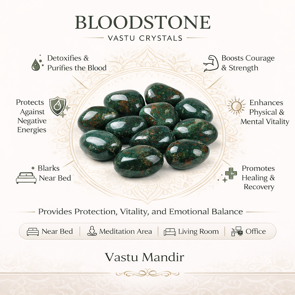 Natural Bloodstone Tumbled Stones – Vastu Remedy for Vitality & Protection | Ideal for South Direction Strength | 100g / 500g / 1kg