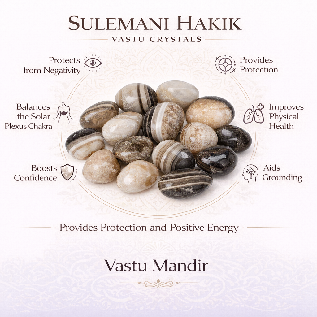 Natural Sulemani Hakik Tumbled Stones – Vastu Remedy for Protection & Saturn Relief | Ideal for South-West Stability | 100g / 500g / 1kg