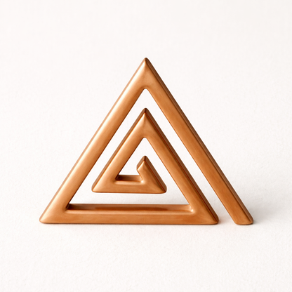 Copper Triangle Helix – Vastu Remedy for South-East Direction Correction | Kitchen & Main Door Balance | 4 & 6 Inch