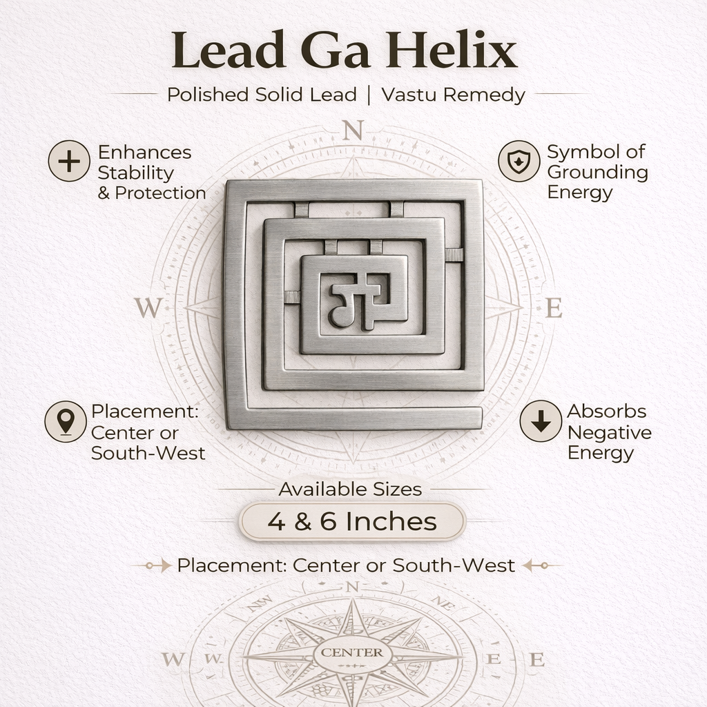 Lead Ga Helix – Vastu Remedy for South-West Direction Correction | Earth Element Support | 4 Inch & 6 Inch