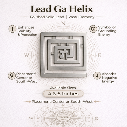 Lead Ga Helix – Vastu Remedy for South-West Direction Correction | Earth Element Support | 4 Inch & 6 Inch