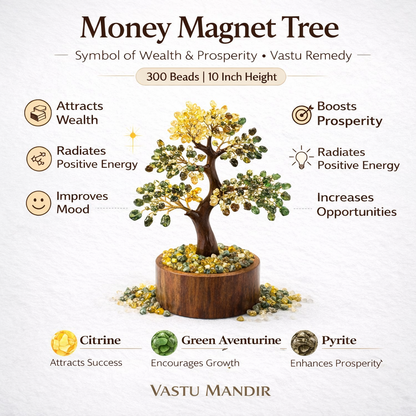 Money Magnet Money Tree – Vastu Remedy for Cash Flow | Prosperity Opportunities | 300 Beads | 10 Inch
