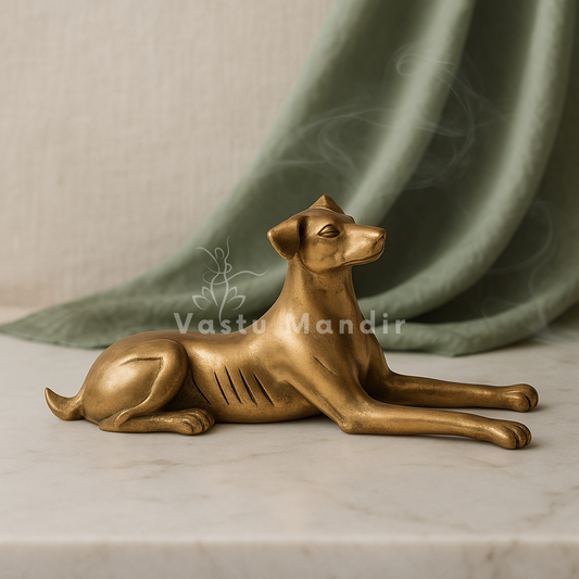 Dog 100% Pure Brass Statue Idol Decorative Showpiece for Home, Office and Gifting by Vastu Mandir