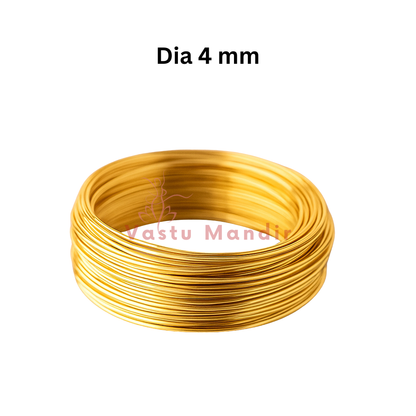 Premium Brass Wire Vastu Remedy for Southwest Installation (2mm & 4mm) - Earth Element Conductor Wire for Relationship Remedies, Financial Stability & Entrance Threshold Vastu Balancing by Vastu Mandir