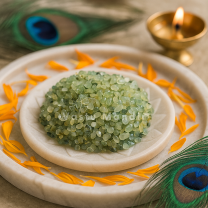 Prehnite Crystal Chips – Vastu Remedy for Heart Healing | Bedroom Calm Mindfulness | 100g / 500g / 1kg