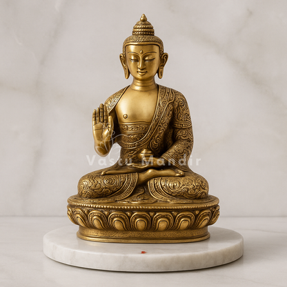 Buddha Ji 100% Pure Brass Statue Idol Decorative Showpiece for Home, Office and Gifting by Vastu Mandir