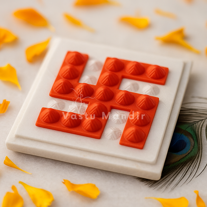 Plastic Pyramid Swastik Remedy (2 Inch) — Vastu Dosh Correction & Wall Energy | Vastu Mandir