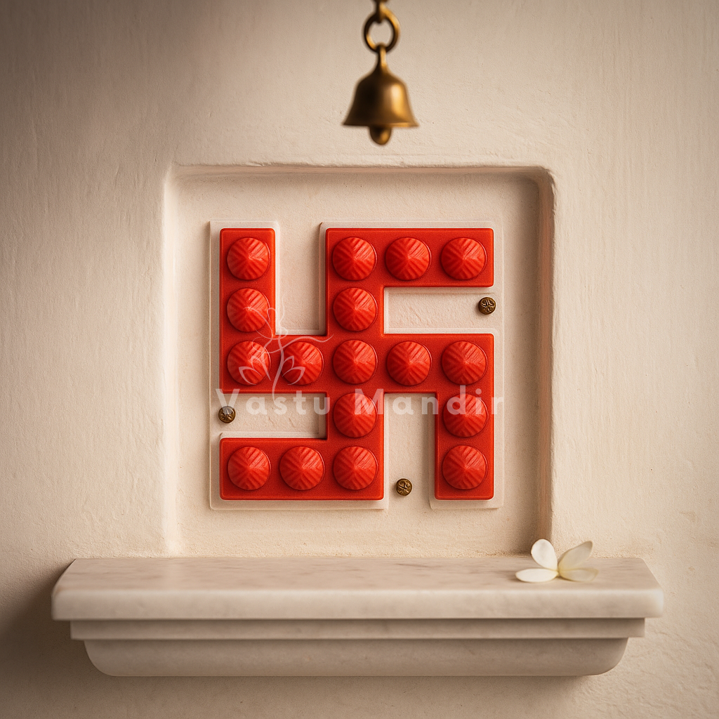 Plastic Pyramid Swastik Remedy (2 Inch) — Vastu Dosh Correction & Wall Energy | Vastu Mandir