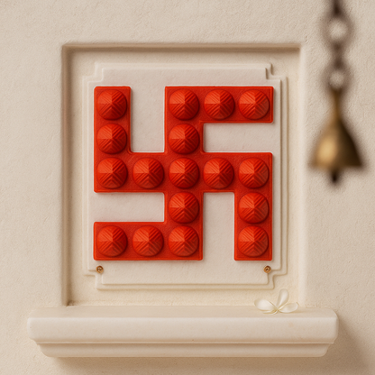 Plastic Pyramid Swastik Remedy (2 Inch) — Vastu Dosh Correction & Wall Energy | Vastu Mandir