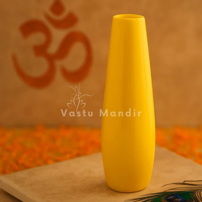 Premium Yellow Resin Vase Vastu Remedy for Financial Stability, Money Saving & Expenditure Control in SSW Direction Vastu Remedies for Living Rooms, Bedrooms & Office Spaces by Vastu Mandir
